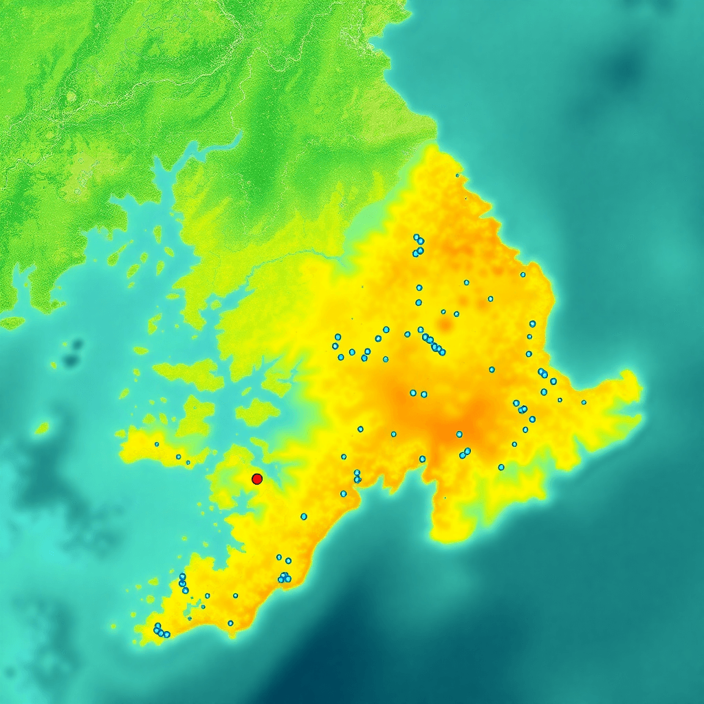 해변 지도